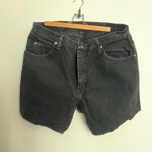 Wrangler Black Denim Cutoff Shorts